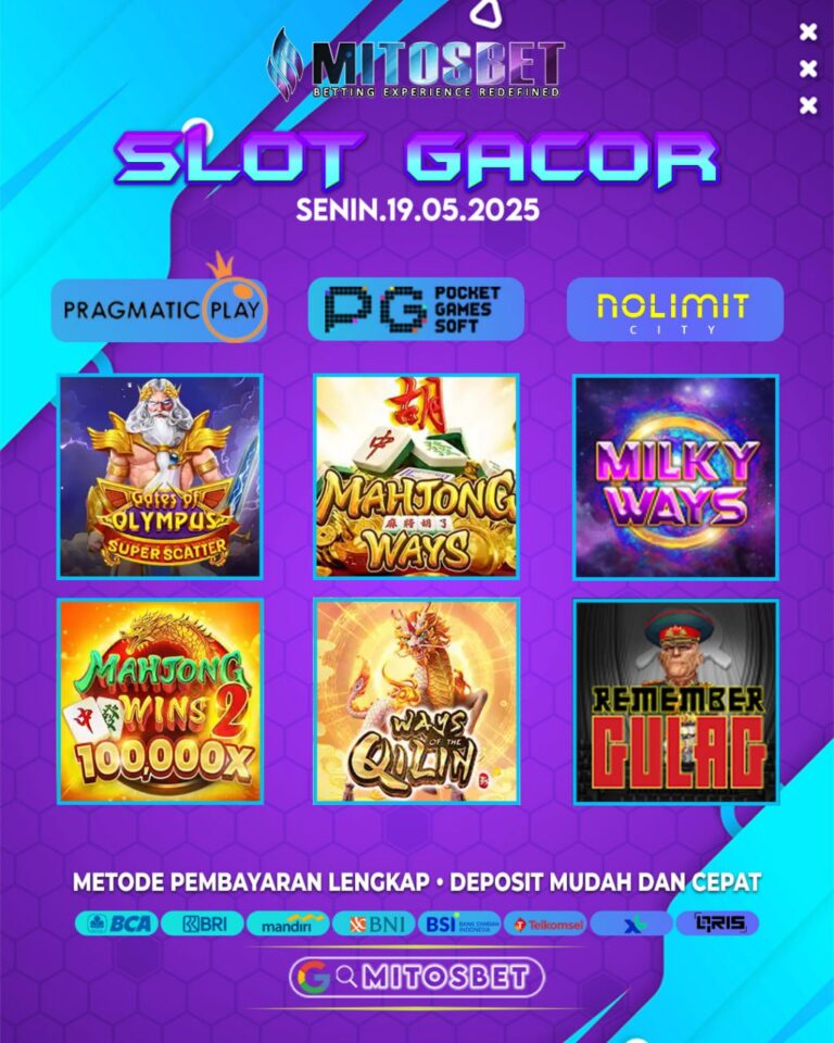 Mitosbet: Situs Slot Gacor Online Terpercaya dan Lengkap di Indonesia